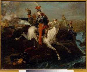 La morte del principe Josef Poniatowski alla battaglia di Lipsia, 16 ottobre 1813
